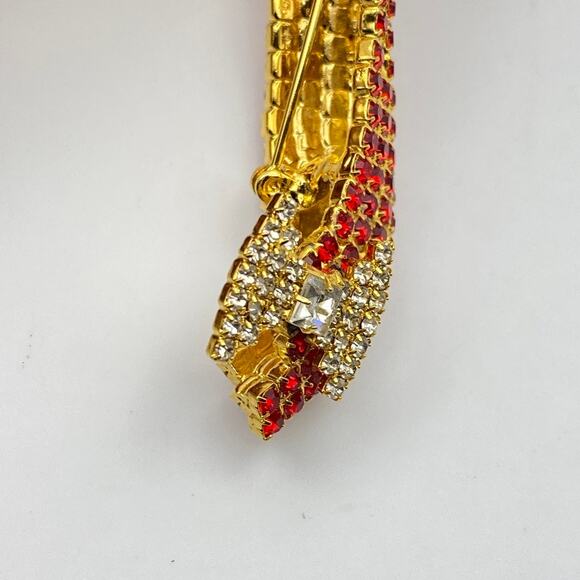 Vintage DOROTHY BAUER Brooch Red Pumps Shoe Swarovski Crystals - Picture 3 of 12